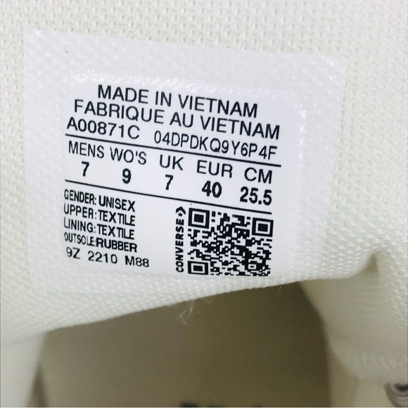 Converse Chuck Taylor All Star Adult Unisex Lugged Platforms Shoes A00871C White - Picture 9 of 11